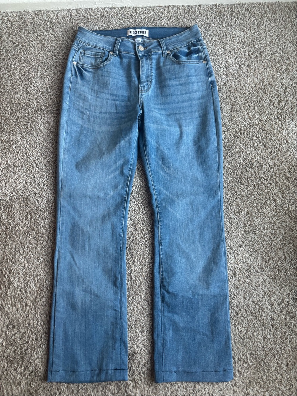 Straight-Leg Jeans in Light Blue Denim